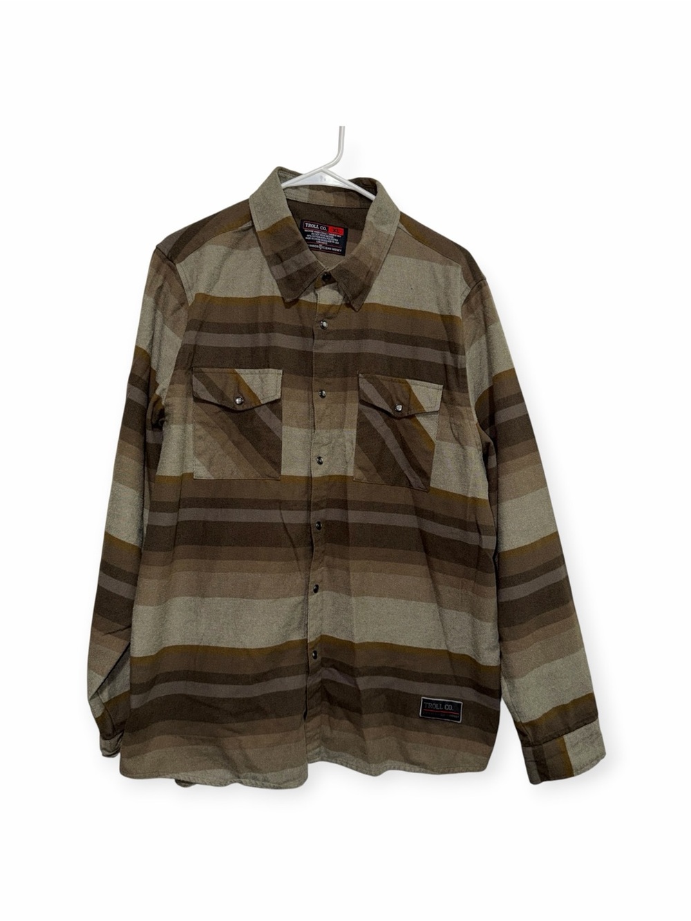 Men's Troll Flannel Pearl Snap Shirt (XL)